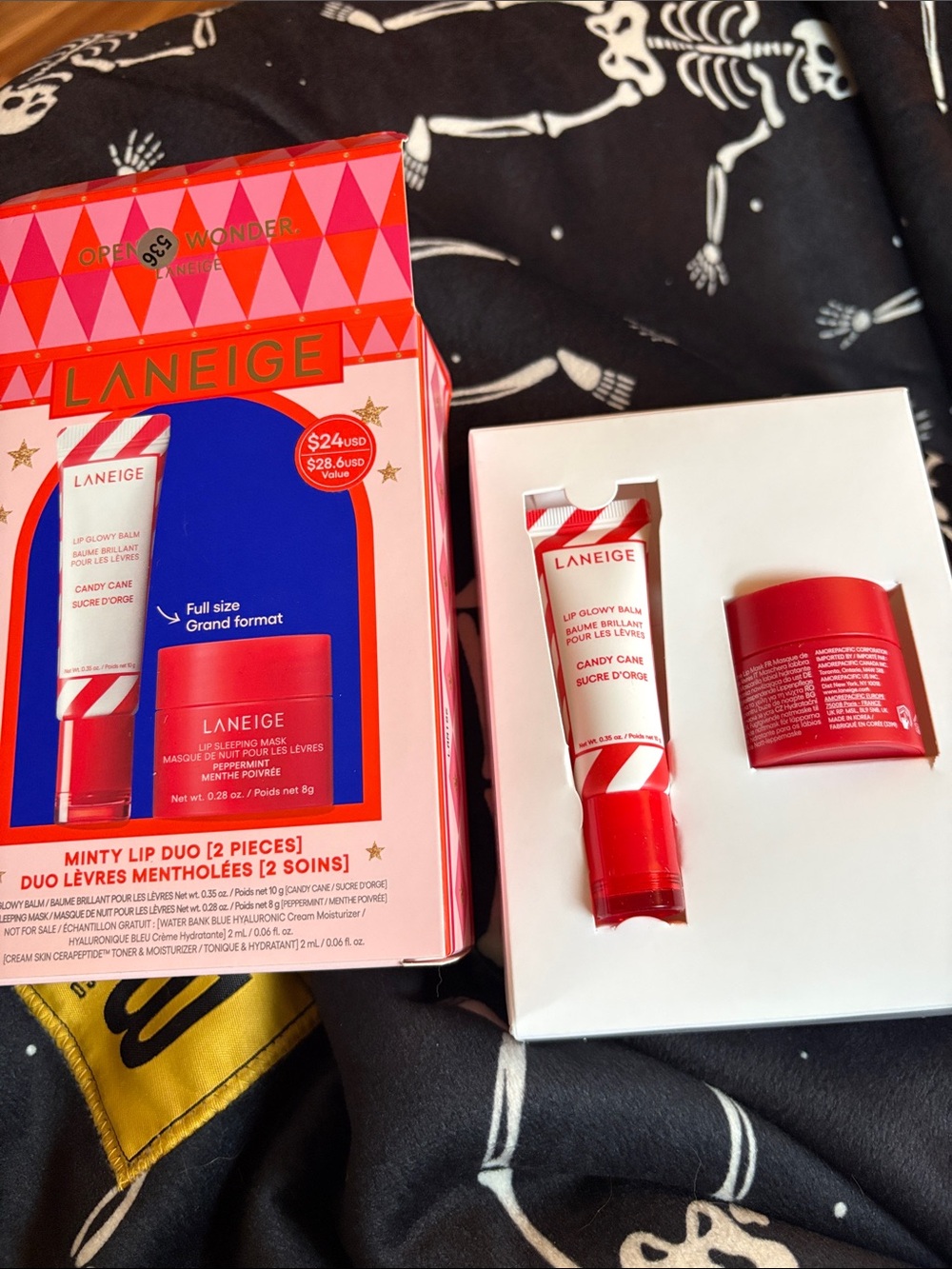 LANEIGE Minty Lip Duo in Red and White Festive Pack